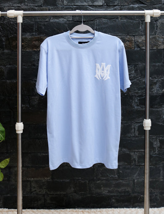 BLUE AMIRI LOGO TEE