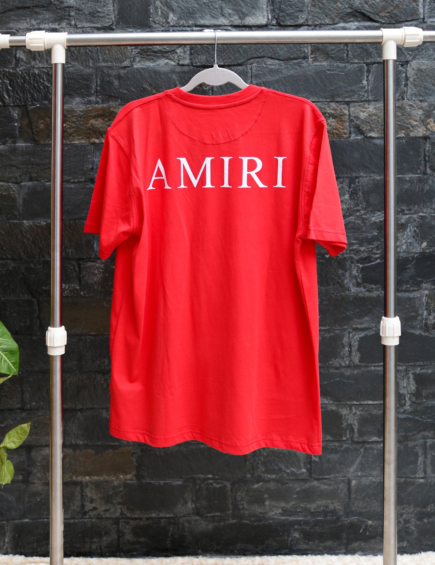 RED AMIRI LOGO TEE