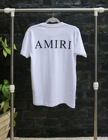 WHITE AMIRI LOGO TEE