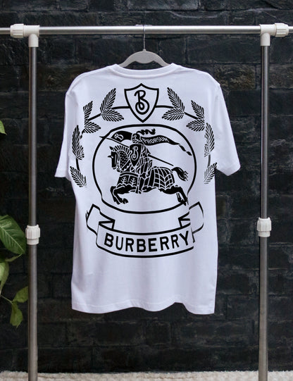 White Burberry Oak Leaf Tee