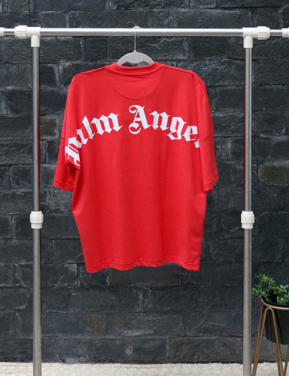 Palm Angels Oversized Red T-shirt